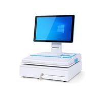 POS System for Small Business - All-in-One Cash Register with 15.6-Inch Touch Screen Monitor, Dual-Core i5 CPU, 128GB SSD, 8GB RAM, Printer, Cash Drawer, Windows 10