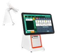 POS System, Touch Screen Cash Register with 15.6 Inch Display, i5 Processor, 8GB RAM, 128GB Storage, Built-in Thermal Printer, Multi-Angle Adjustment for Grocery