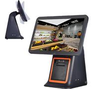 POS System, Touch Screen Cash Register with 15.6 Inch Display, i5 Processor, 8GB RAM, 128GB Storage, Built-in Thermal Printer, Multi-Angle Adjustment for Grocery
