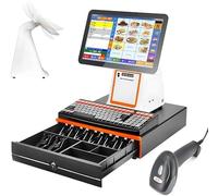 POS System, Touch Screen Cash Register with 15.6 Inch Display, i5 Processor, 8GB RAM, 128GB Storage, Built-in Thermal Printer, Multi-Angle Adjustment for Grocery