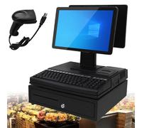 POS System with 15.6 inch Touch Screen, Built-in Printer, and Keyboard - Windows 10 for Retail and Restaurant Operations