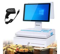 POS System with 15.6 inch Touch Screen, Built-in Printer, and Keyboard - Windows 10 for Retail and Restaurant Operations