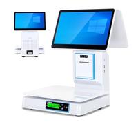 POS System with Touchscreen Cash Register, Weighing Scale and Dual Display for Retail and Restaurant Operations