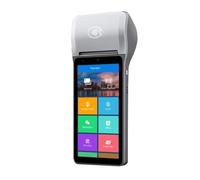 POS Terminal with Receipt Label Printer - 4G WiFi Handheld Pos PDA Printer Android 12 Touch Screen Barcode Scanner NFC Reader for Point of Sale