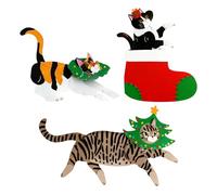 Posable Cat Paper Doll Craft Kit - Flexible Bulldog Decoration with 14 Movable Joints | Bulldog Paper Craft Toy | for Desktop School Home Party Hobby Halloween Night Holiday Birthday Dormitory