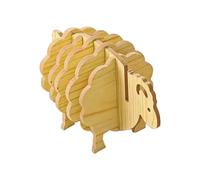 Posavasos De Madera Para Bebidas - Posavasos De Madera, Alfombrilla Aislante Para Tazas De Ovejas | Lindo Posavasos De Madera Para Platos Calientes, Juego De Tapetes De Mesa De Animales,