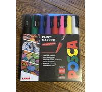 Uni Posca PC-3M Standard Paint Pen Starter Pack Marker Pen 8 Colours (Pack of 8)