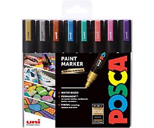 POSCA 153544855 Permanent Paint Marker Assorted Broad Bullet 1.8 - 2.5 mm Pack of 8