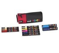 Posca 205089 Marker Set, 10 Pens and a Pencil Case, for Work, Hobby and Leisure
