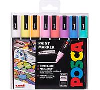 POSCA 238212175 Permanent Paint Marker Assorted Broad Bullet 1.8 - 2.5 mm Pack of 8