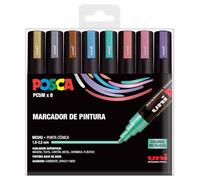 POSCA 8 x PC-5M Metallic Pencil Case