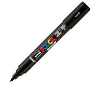 POSCA Mitsubishi Pencil - PC5BR - Medium Brush Tip, Semi-Flexible - Water-Based Paint - All Purpose - Black
