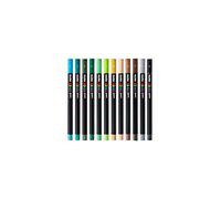 POSCA KPA-100 Oil Pastels for Arts & Crafts. Premium Formula for Vibrant Colours and a Super Smooth Finish. Multi Surface use on Wood, Fabric, Paper, Cardboard, Plastic & Canvas. Pack of 12 Pencils
