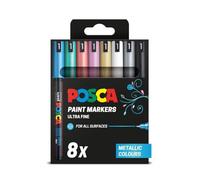 POSCA PC-1MR Metallic Marker Pen Pack of 8, none