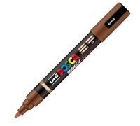 POSCA Mitsubishi Pencil - PC5BR - Medium Semi-Flexible Brush Tip - Water-Based Paint - All Purpose - Brown