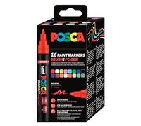 Posca Brush Pc-5br 401677 Marker Pen 16 Units