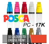 Uni : Posca Marker : PC-17K : Extra Broad Chisel Tip : 15mm : White