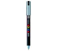 Posca PC-1MR 0.7mm Uni-ball Extra Fine Tip Markers | Silver Ink | 1 Pack