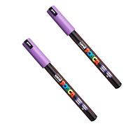Posca PC-1MR Paint Marker Art Pens - 0.7mm Nib - Violet Ink - Pack of 2