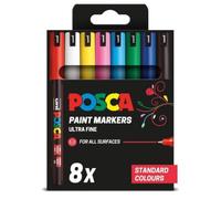 POSCA PC-1MR Ultra Fine Tip Acrylic Paint Marker Pens (8-Pack)