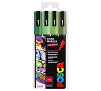 Posca - PC-3M Art Paint Markers - Set of 4 - in Plastic Wallet - Green Tones