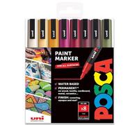 Posca - PC-3M - Paint Marker Art Pens - 0.9-1.3mm - Autumn Tones Set of 8 in Gift Box