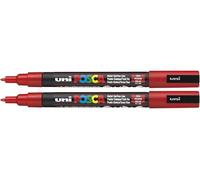 Posca PC-3M Paint Marker Art Pens - 0.9-1.3mm Nib - Red Ink (2)