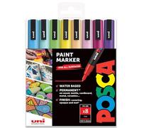 Posca PC-3M Paint Marker Art Pens - 0.9-1.3mm - Spring Tones Set of 8 Pens in Gift Box