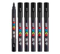 POSCA PC-3M Paint Marker Pen - Black - Pack of 6