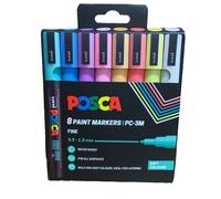 POSCA PC-3M Soft Colours Pack of 8