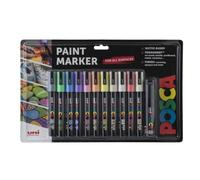 Posca Paint Markers PC-5M Acrylic Felt-Tip Multi-Surface Permanent - Soft Tones 12 Pack
