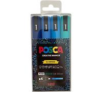 POSCA PC-5M Permanent Paint Marker Assorted Medium Bullet - 1.3 mm Pack of 4