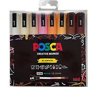 POSCA PC-5M Permanent Paint Marker Assorted Medium Bullet - 1.3 mm Pack of 8