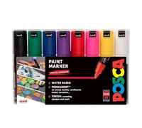 POSCA PC-7M Broad Bullet Acrylic Paint Marker Pens (8-Pack) | 4.5-5.5 mm Broad Tip, Ideal for All Surfaces, Rich Pigments, Water-Based