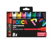 POSCA PC-8K Acrylic Paint Marker Pens, Standard Colours (8-Pack)