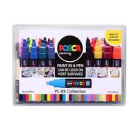 POSCA PC-8K Broad Chisel Tip Acrylic Paint Marker Pens, 33 Standard Colours, For All Surfaces (Pack of 33 Pens)