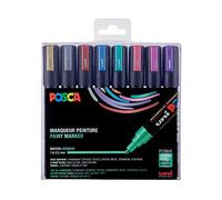 Posca PC5M/8METAL09 Marker Pens Box of 8 Assorted Colours