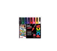 Posca Pens PC-5M Medium Acrylic Felt Tip Coloured Permanent Paint Markers for Adults and Kids. Perfect for Colouring, Fabric, Graffiti, Watercolour, Outline Drawing, Window and Glass Art. 8 Pack