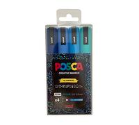 POSCA PC-5M Permanent Paint Marker Assorted Medium Bullet Pack of 4