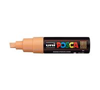 Posca Uni-ball Marker PC-8K Paint Glass Pen Broad Chisel Tip 8.00mm Light Orange