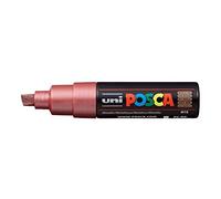 Posca Uni-ball Marker PC-8K Paint Glass Pen Broad Chisel Tip 8.00mm Metallic Red