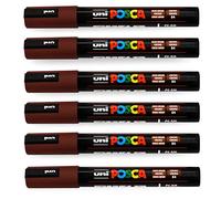 Posca Uni-Ball PC-5M Paint Marker Art Pens - 1.8-2.5mm - Cacao Brown - Pack of 14