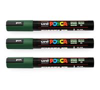 Posca Uni-Ball PC-5M Paint Marker Art Pens - 1.8-2.5mm - English Green - Pack of 3