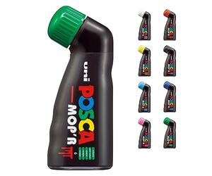 Posca - Uni Mitsubishi Pencil - Marker MOP'R - Round Tip XXL 3-19mm - Ergonomic Shape Half Ride Body - Water-Based Marker - For Any Surface - (Green)