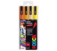 Posca Uni PC-3M Art Paint Markers - Set of 4 - In Plastic Wallet - Sunrise Tones