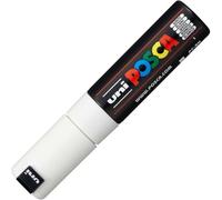 Posca UNI PC-8K CHISEL TIP MARKER PEN- WHITE (BOX OF 6)