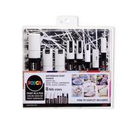 Posca Uni Posca Paint Marker Set 8 Nib Sizes White 153544531 Pack 8