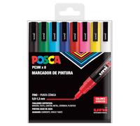 POSCA UNI Set PC 3M Basic - 8 Felt Tip Pens, A-1