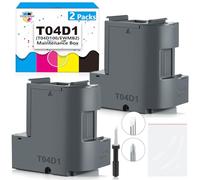 Poschink T04D1 T04D100 Ink Maintenance Box for ET-15000 ET-3750 ET-3760 WF-2860 ET-4760 ET-3850 ET-4850 XP-5100 ET-3710 ET-5150 ET-3830 ET-M1000 ST-3000 ET-M2170 Etc. Printers, 2 Packs