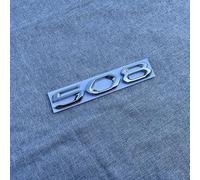 POSDLQU 3D Car Letter Emblem Sticker for Peugeot 508, Self-Adhesive Metal Badge Sticker, Decals for Auto Exterior Decoration,A